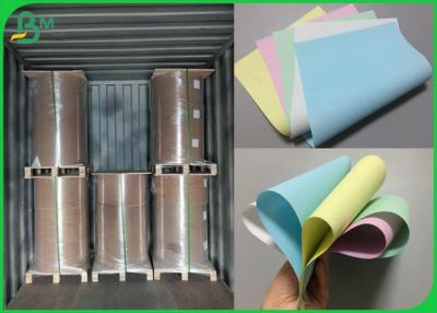 China 3 Part Carbonless NCR Printing Paper With Light Blue Pink Green Color for sale