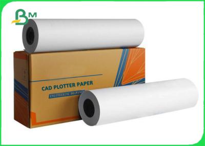 China Inkjet Double Matte Bond Plotter Paper Roll 20lb Uncoated Inkjet Bond for sale