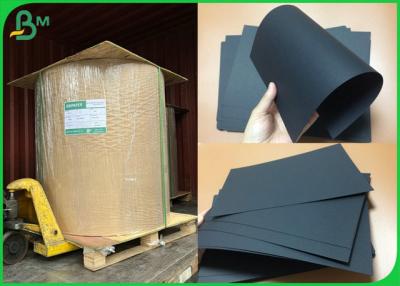 China 2 Side Solid Black 2.6mm 3.0mm Black Chipboard Paper Sheet For Gift Boxes Making for sale