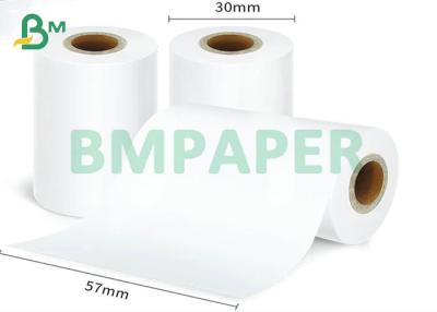 China 48gsm 57mm * 30m White Thermal Paper OEM For Supermarket Cash Register for sale