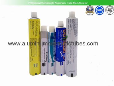 China Tubos plegables de aluminio amistosos de Eco, tubos del apretón del metal para los cosméticos en venta