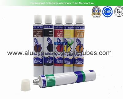 China Eco Friendly Aluminum Paint Tubes Watercolor Pen Pigment Packaging Corrosion Resistant for sale