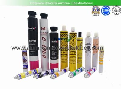 China 5ml - 200ml Volume Empty Aluminum Tubes , Pigment Packaging Aluminium Collapsible Tubes for sale