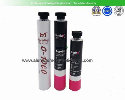 China Diameter 32mm  Empty Metal Paint Tubes , 100ml Cream Packaging Empty Aluminum Tubes for sale