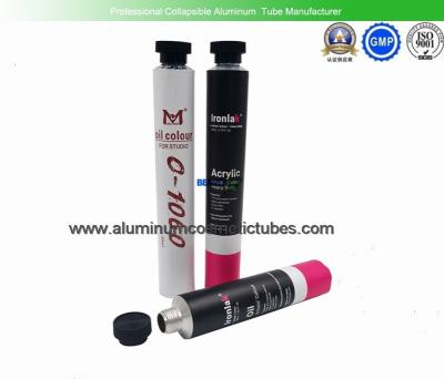 China Oil Painting Cream Aluminum Tubes Packaging , 60ml Pigment Collapsible Metal Tube for sale