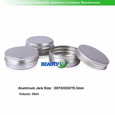 Chine pots en aluminium vides cosmétiques de crème corporelle de visage de soin de visage de l'emballage 50ml à vendre