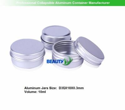 China tarros de aluminio vacíos de empaquetado cosméticos de la crema corporal de la cara del cuidado de la cara 10ml en venta