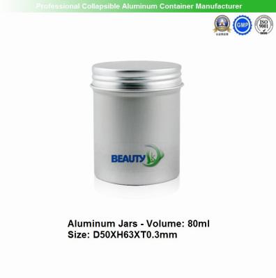 Chine Le conteneur en aluminium vide de la couleur 80ml d'emballage de visage de corps de crème cosmétique en aluminium originale de soin cogne à vendre