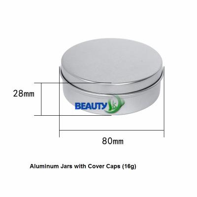 China tarros vacíos de empaquetado cosméticos del envase de aluminio de la crema del cuidado del cuerpo de la cara 80g en venta