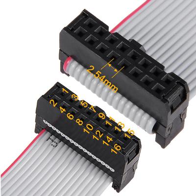 China FFC 2.54mm 32P PIN IDC Extension Flat Ribbon Cable Custom Parts for sale