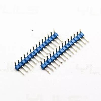 China Customizable Gold Single Row Pin Header , Spacing 2.0mm Right Angle PIN Header for sale