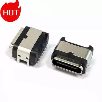 China Conector de carregamento impermeável micro mini usb tipo C 24 pinos com caixa de metal à venda