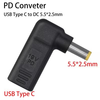 China USB Tipo C Fêmea Para DC 5525 Masculino Conversor PD Decoy Spoof Trigger Plug Jack à venda