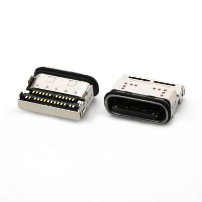 China IP68 24Pin Waterproof USB Type C Female Socket 2 Row SMT Connector for sale
