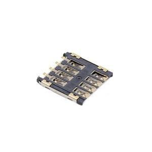 China LCP 8 Pin Micro SIM Card Socket Connector Push Pull H1.8mm 5000 Cycles Durability for sale