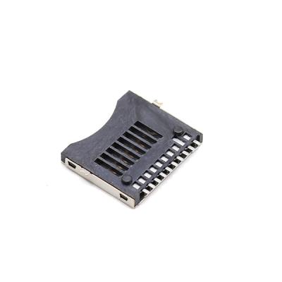 China Zócalo micro 10p del adaptador de enchufe del tenedor de la ranura del conector de tarjeta del SD TF en venta