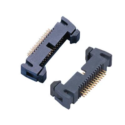 China DIP Shrouded 40 Pin Header Connector Double Row Ultrashort Ear 2.54 Mm Pitch Header for sale