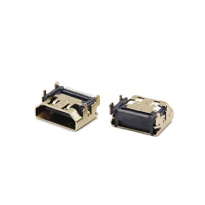 China UL94V-0 HDMI Cable Connectors 19 pin type a connector SMT Type SGS Without Ear for sale