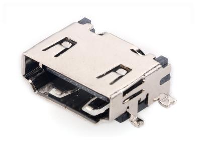 China Horizontal HDMI PCB Socket Female SMT Type A Connector 10000 Cycles for sale