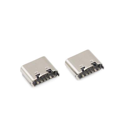 China USB Female Type C Connectors 6 Pin 180 Degree Dip 3.1mm UL94V-0 Housing for sale