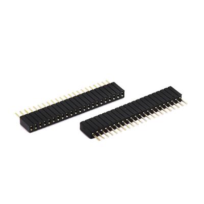 China PCB 1.27 Mm Female Header Single Row Straight DIP Type for sale