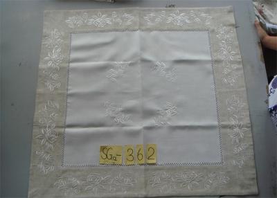 China Manteles de lino del partido hecho a mano de Hemstitch, mantel de lino grande los de tamaño natural en venta