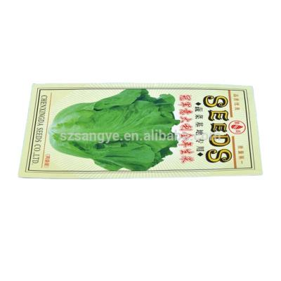 China 25g Lettuce Plant Seed Packets Paper Seed Pouches SZSYOP-02 Coated Paper Heat Seal for sale