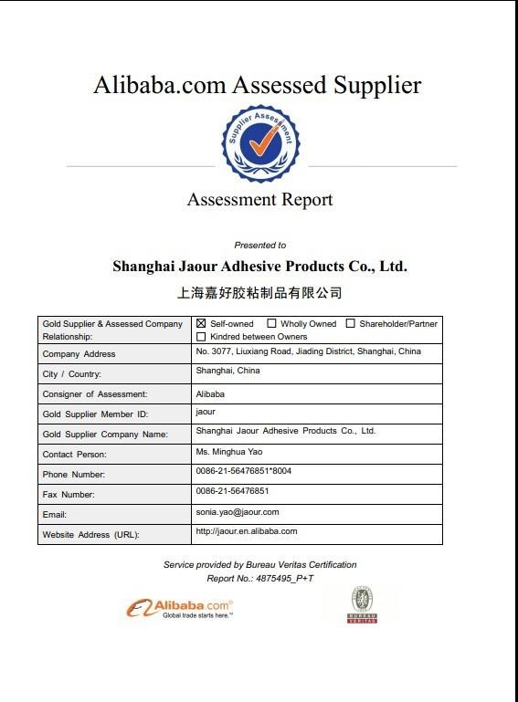 BV Assessment Report - Shanghai Jaour Adhesive Products Co.,Ltd