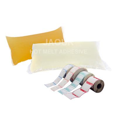 China Rubber Based Solid Blocks Hot Melt Adhesive For Labels, White And Clear Label Glue for sale