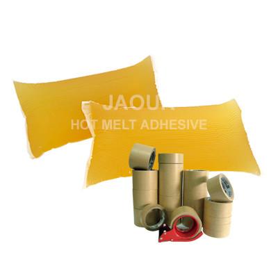中国 薄黄色のテープのための色の熱い溶解PSAの粘着剤のゴムによって基づく老化する抵抗 販売のため