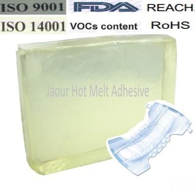 China Solid Rubber Based PSA Pressure Sensitive Adhesive Blocks For Adult Diapers for sale