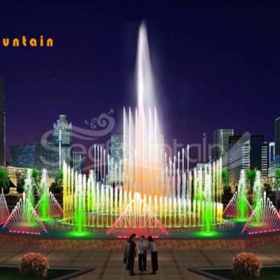 China Changeable Lamps Musical Floating Fountain Stainless Outdoor for sale