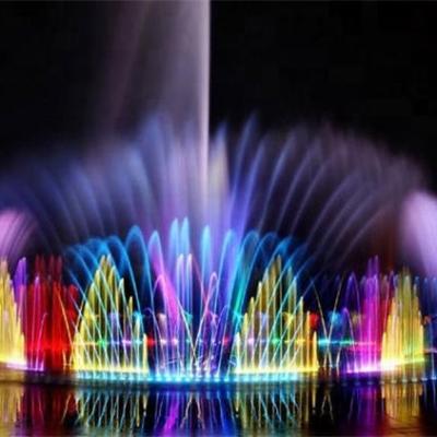 China floating color changing RGB led light musical large outdoor water fountains music dancing water fountain à venda