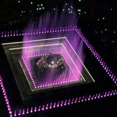 China Lâmpada LED interativa Piso de mármore Fonte de dança de água à venda