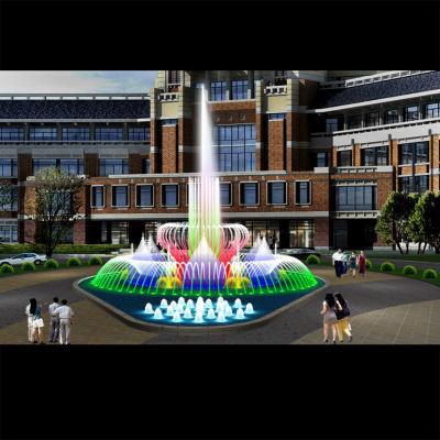 China Stainless Circle Water Fountain High Spray Signal Control for sale