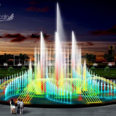 China Luz colorida Programa decorativo Controle Fonte de água dançante à venda