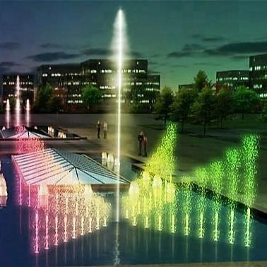 Cina square shape small musical dancing fountain for home garden use in vendita