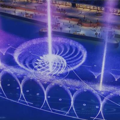 Cina Inossidabile Cambiamento di colore Fontana digitale 3D moderna Fontana d'acqua in vendita