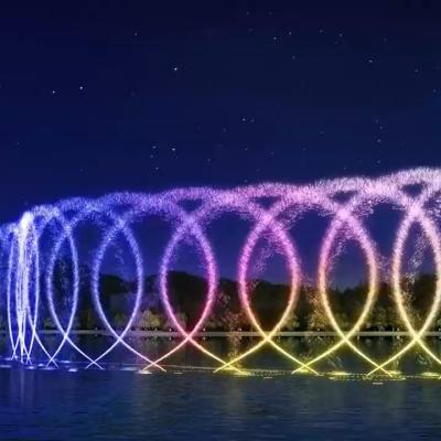 China Best price multicolored led light 3d swing digital nozzle fountain for sale
