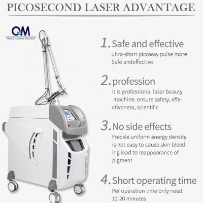 China Vertical Powerful Korea Picosecond Laser 1064 532 755nm Tattoo Removal Beauty Machine for sale