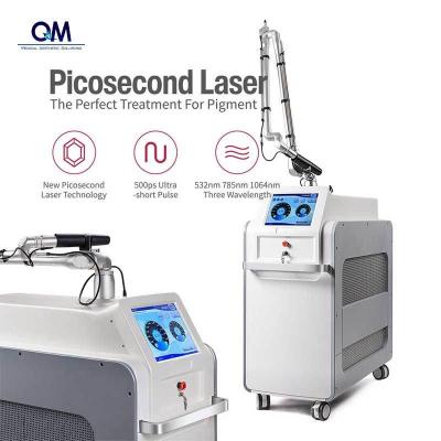 China Picosecond Laser 1064nm/532nm/755nm Qswitch Picosecond Laser All Color Tattoo Removal Machine for sale