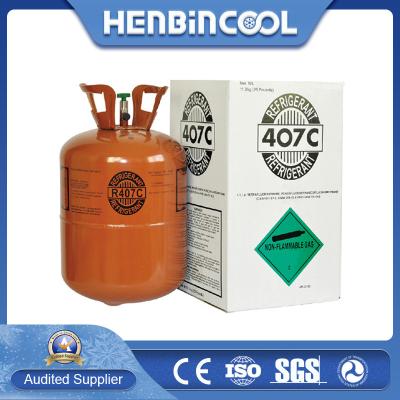 Китай Бесцветный 11,3 кг R407c Газ для охлаждения Консервная бутылка Фреонный газ 407c продается