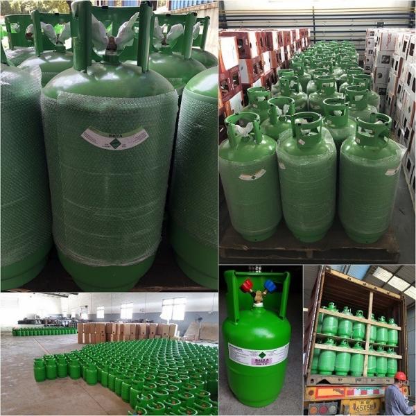 Quality 10kg Refillable 410A Refrigerant Gas 99.99% R410A 25lb Cylinder for sale
