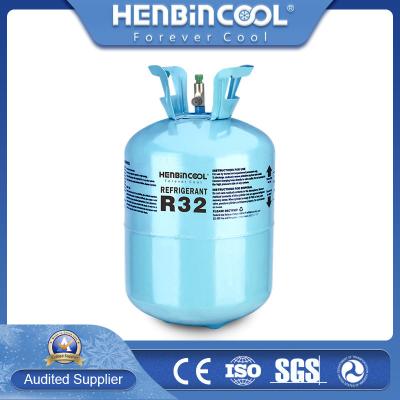 China 9.5KG cilindro desechable 99,99% HFC-R32 refrigerante CH2FCF3 gas de freón en venta
