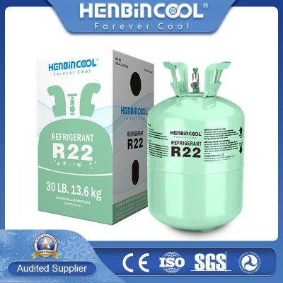 China 99.99 HCFC 22 Refrigerant 13.6kg 30lb Disposable Steel Cylinder for sale