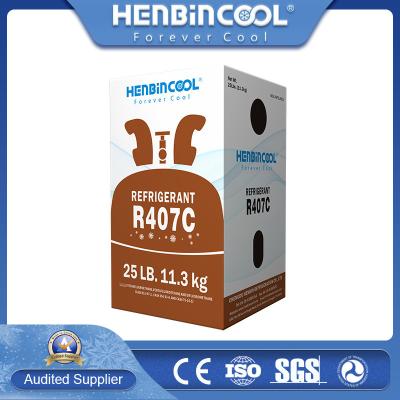 China Odorless 13.6kg Refrigerant R407c Air Conditioner Refrigerant 30lb for sale