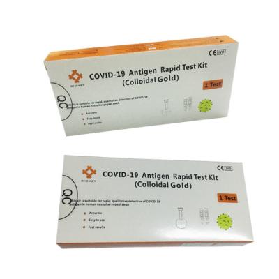 Chine Kit d'autotest d'or de Covid 19 d'antigène de kit d'antigène rapide d'autotest colloïdal de la CE à vendre