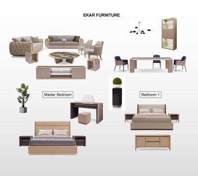 China Stylish 1 Living Room 1Dining Room 2 Bedroom Luxury Italian Modern Home Furniture for sale