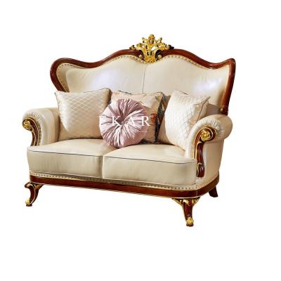 China Elegant Living Room Furniture Classic Leather Luxury Sofa Set for sale