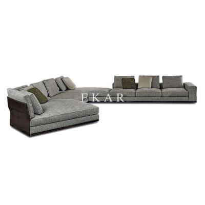 China Contemporary Modern Design Fabric Corner L Shaped Sectional Sofa for sale